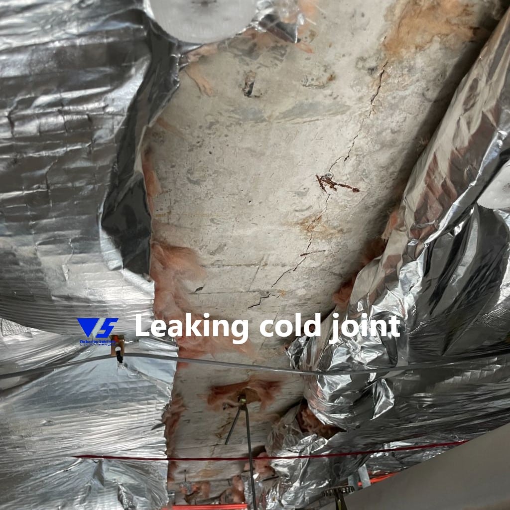Cold pour joint before leak sealing injection - Waterstop Solutions