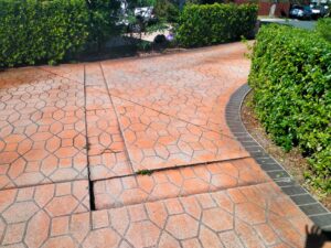 Before works - driveway with sunken slab - area 1 different angle - Waterstop Solutions