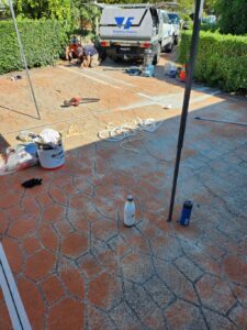 After slab jacking and void filling were completed, the tape-up for joint sealing works was carried out - Waterstop Solutions