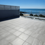 PWR installed to grout lines after full tiled balcony waterproofing and refurbishment - Waterstop Solutions